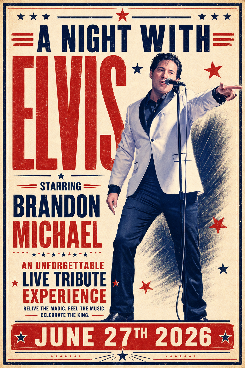 A Night with Elvis starring Brandon Michael show poster